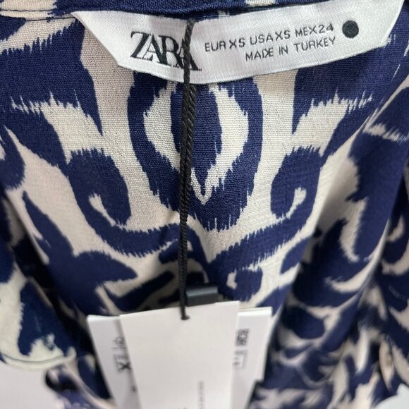 ZARA "THE EMILIE DRESS" NWT - Elegant Paisley print pockets button up and belt - Picture 6 of 8